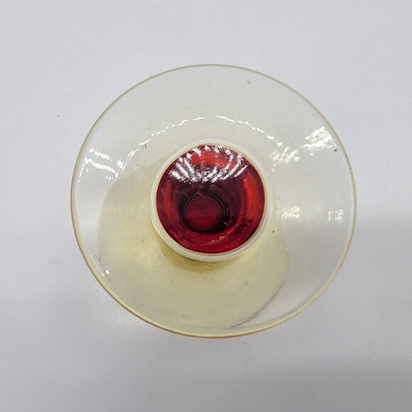 Mid Century Amberina Glass Decanter Set with Glasses - Picture 4 of 7